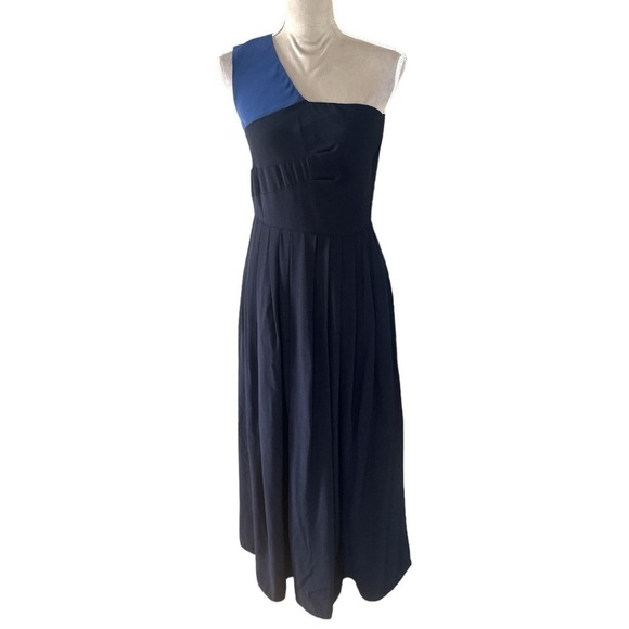 Slate & Willow Blue and Black One-Shoulder Maxi Dress - Picture 10 of 11